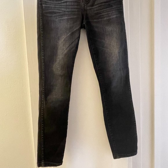 Current/Elliott Womens Black Distressed Skinny Jeans Size 27 - Picture 2 of 7